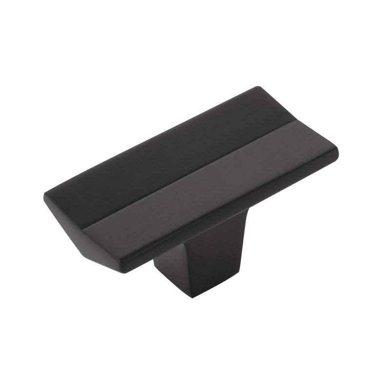 Avenue Rectangular Knob, Matte Black