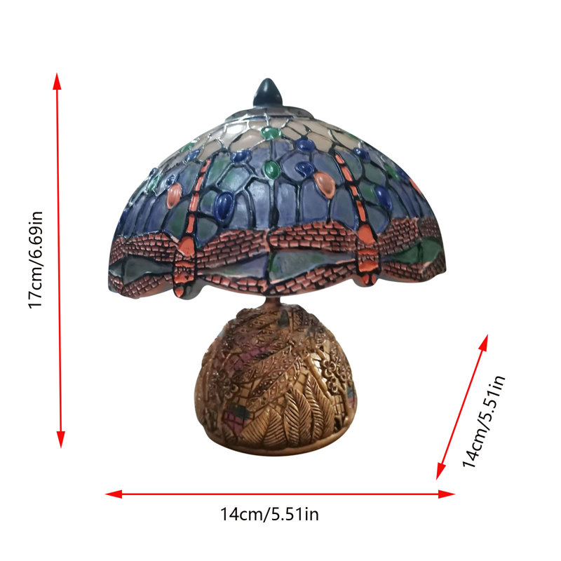 Lampe de table en résine en forme de parapluie rétro en forme de veilleuse à DEL de style lampe de bureau décorative pour tablette de chambre à coucher