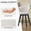 Ensemble de 2 tabourets de bar pivotants à hauteur de comptoir, chaises rembourrées en chenille avec large dossier pour bar, îlot de cuisine, salle à manger, blanc-815755429