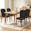 Modern Velvet Armless Upholstered Dining Chair with Diamond Stitching for Dining Room, Restaurant, Bar-594605347