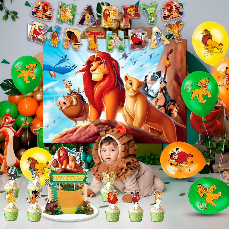 Lion King Party Supplies, 38pcs Lion King Birthday Decorations Set