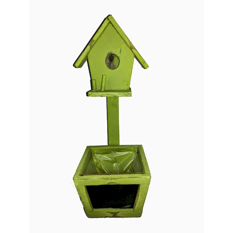 Pot à fleurs en bois Forciea, Vert
