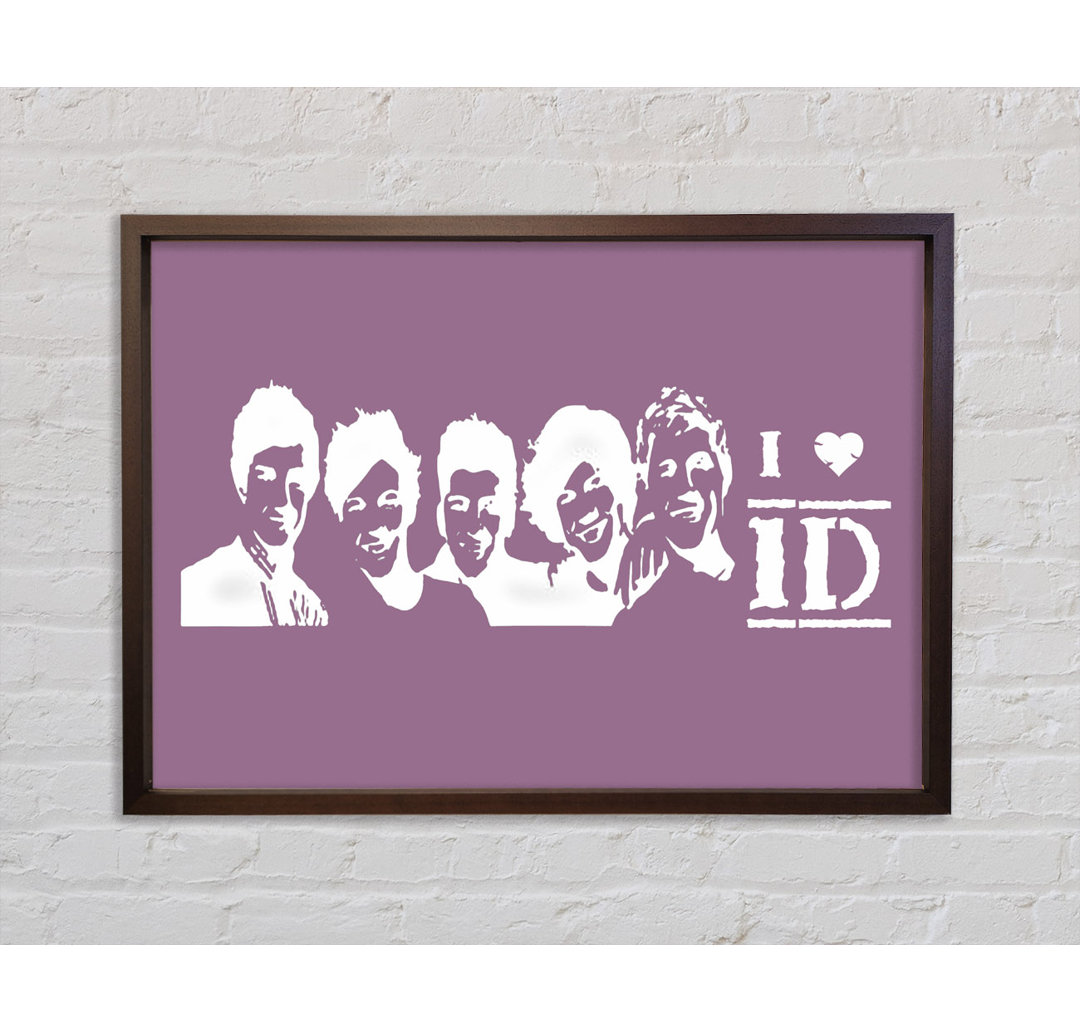 Musik Zitat I Love 1 Direction Dusty Pink - Druck