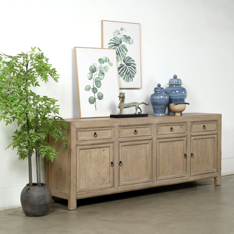 93'' W Solid Wood Sideboard, Natural