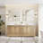 84''Wx34.2''H Freestanding Bathroom Vanity With White Cultured Marble Countertop And Sink,Oak-733331572-733331467-737283326