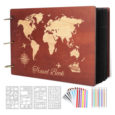 Carnet de voyage en bois 100 feuilles
