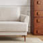 Canapé 63 po en similicuir 63 po, canapé moderne Mid-Century avec pieds en grain de bois pour le salon, brun clair-1806286672