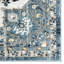 Tapis floral bleu en polypropylène tissé à la machine-87093531