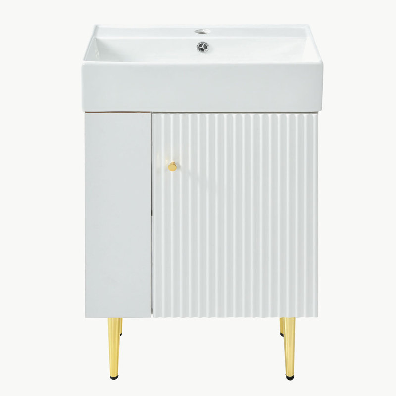 21.6" white Bathroom vanity