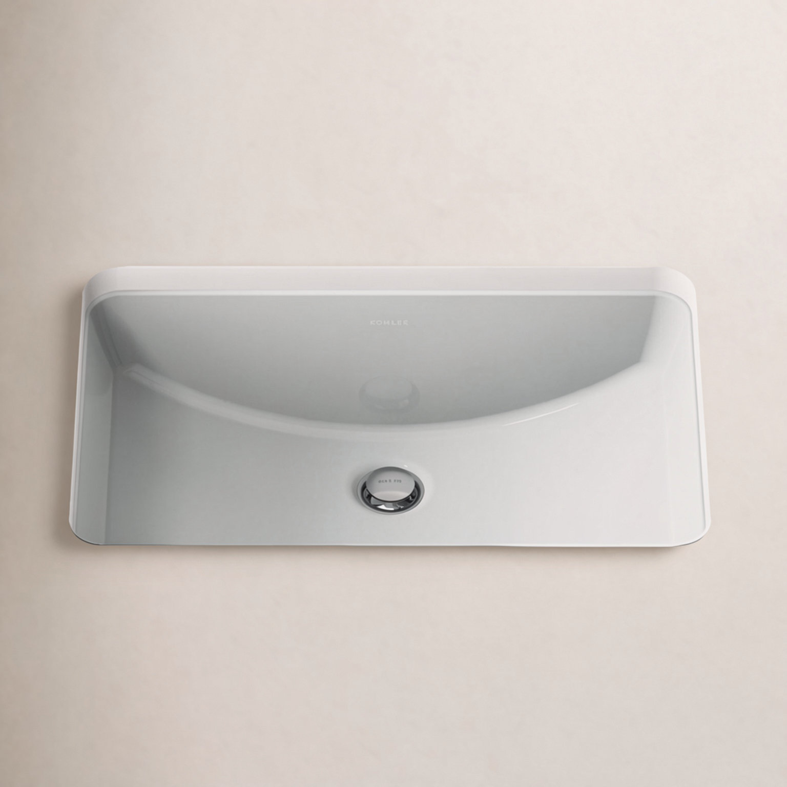 Ladena Rectangular Undermount Sink, Ice Gray