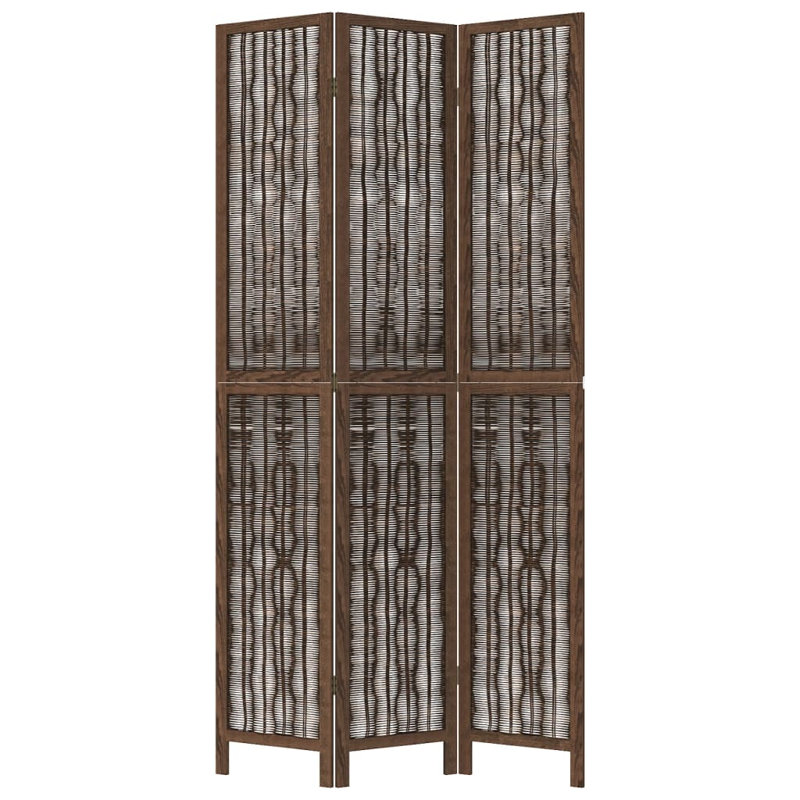 Alexzavier Solid Wood Accent Room Divider, 220cm H x 110cm W, Dark Brown