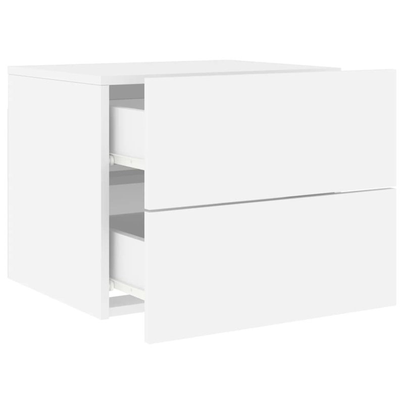 Bonts 50cm W Bedside Table, White, Set of 2
