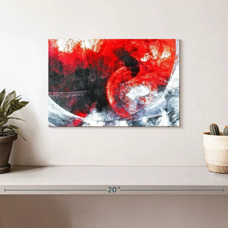 Avery Red Whirlpool Abstract, 8" H x 12" W