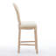 2 tabourets de bar style campagne française, en bois massif. Siège rembourré pour plus de confort. Et durable. Look décontracté et élégant. Chaises en bois beige (2) - et support en éponge confortable