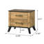 Table de chevet 2 tiroirs Pin naturel