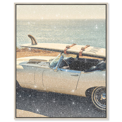Board on Jaguar II Canvas Transportation Print by Oliver Gal, Black Frame, 16 x 20