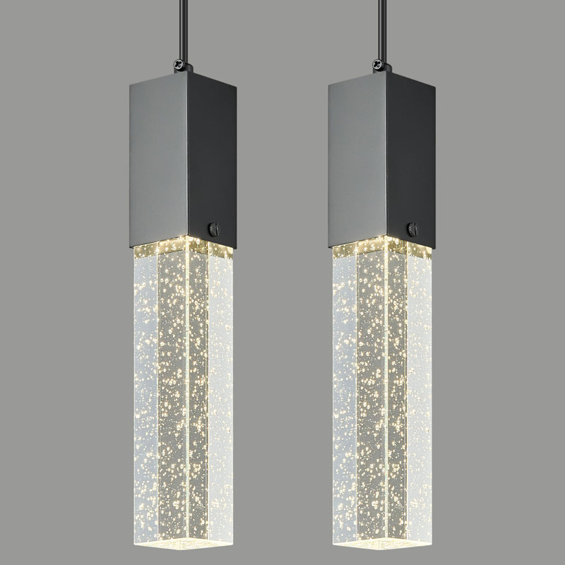 Luminaires suspendus modernes en cristal (paquet de 2)