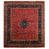 Antique Weave Sarouk hand-knotted New Zealand Wool Red Area Rug