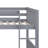 Bunk Bed with Trundle, Ladder and Guardrails, Convertible to Two Individual Bed