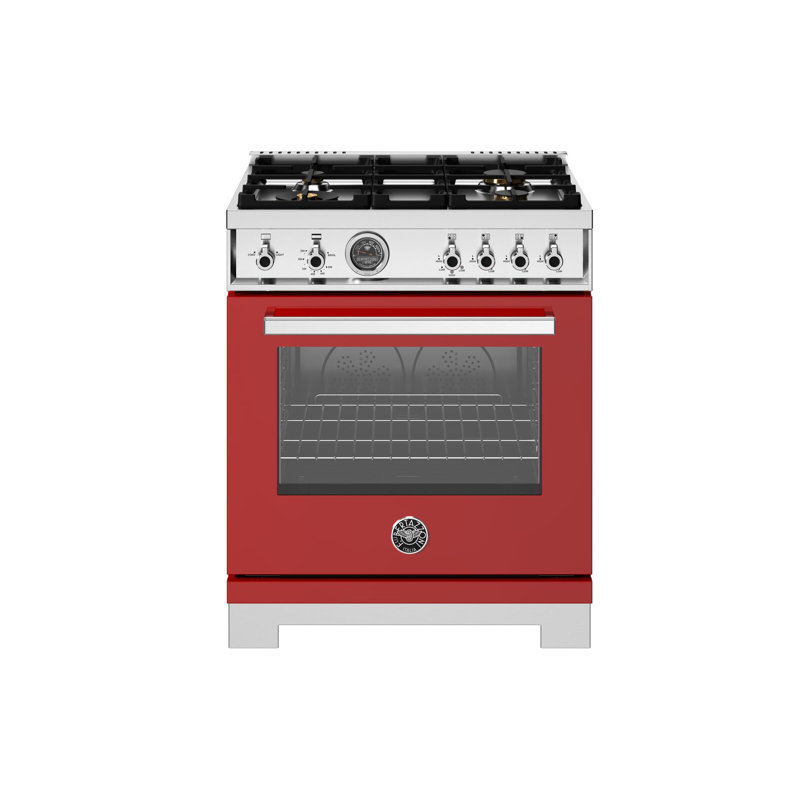 Bertazzoni 30'' W Free Standing Range, Electric, Red Gloss