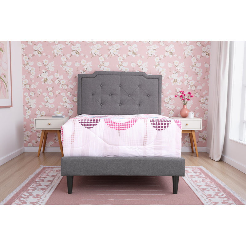 Maiwenn Gray Twin Bed Set Of 2, Gray, Twin