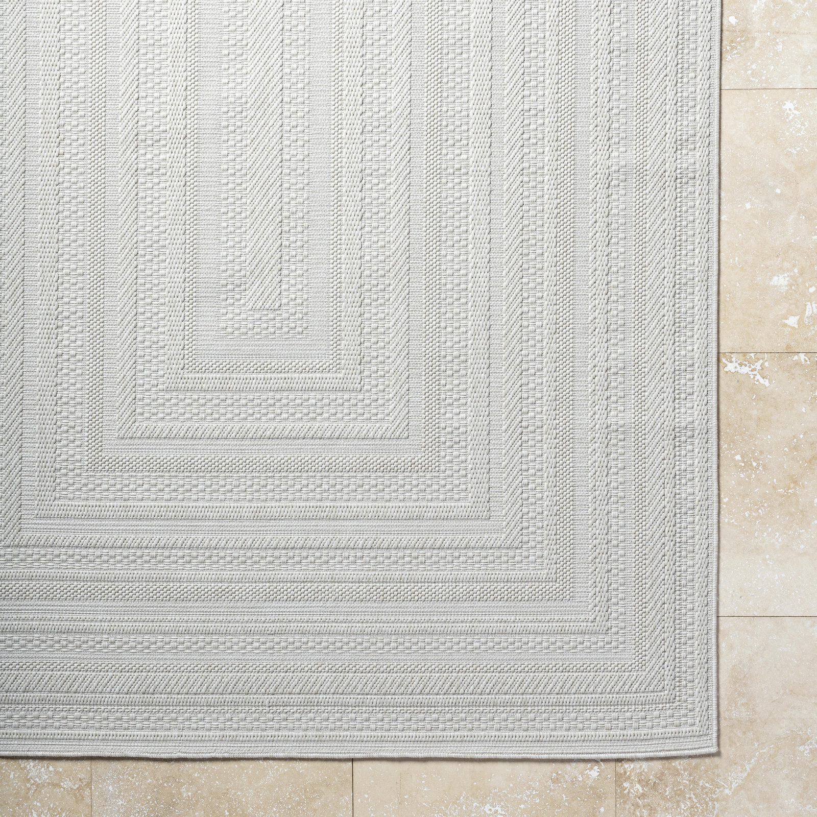 Winn Gray Area Rug, Rectangle 6'7" x 9'