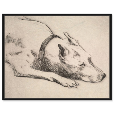 «Boy Bull Terrier Sleeping Canvas Vintage Dog Art» par 