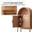 Aesthetic Arched Over-the-toilet Storage Cabinet, 71" Extra Tall Bathroom Organizer With 3-level Adjustable Shelf And 0.6" Thick Solid Frame, Natural Wood
