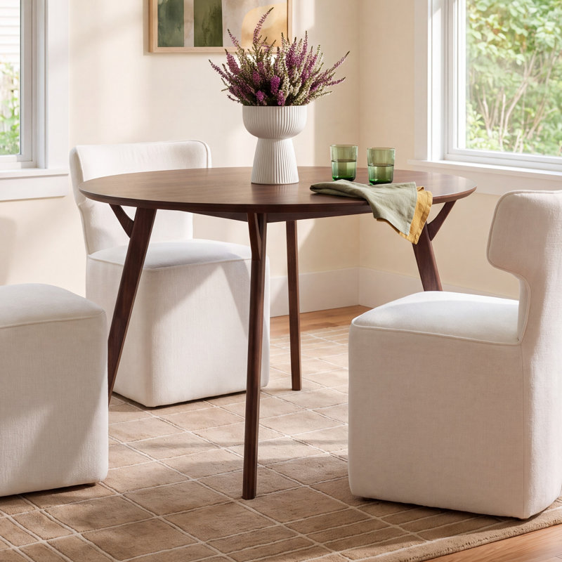 Evanston 42" Wood Dining Table, Walnut