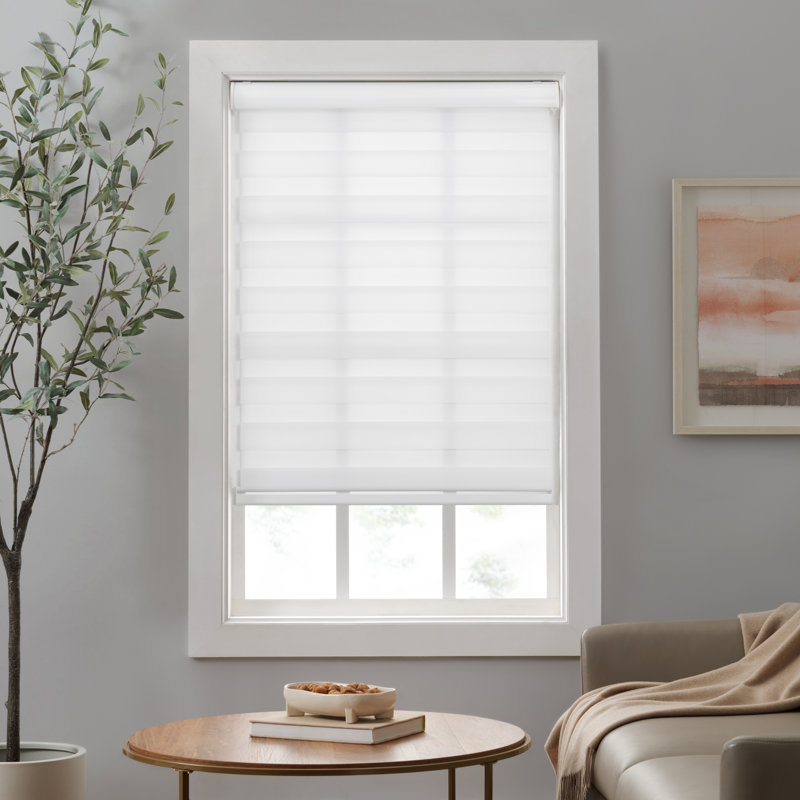 Semi Sheer Paper Roller Shade, 23"W x 72"L, White