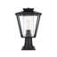 Shannen 10 Inch Outdoor Post Light in Black