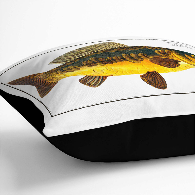Square Throw Cushion, Black, 40cm H x 40cm W x 15cm D