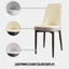 7 tables et chaises de salle à manger avec une fonctionnalité extensible de 2 à 6 sièges modernes: chaises en tissu Pu, pieds en métal noir, installation facile à nettoyer-75434400