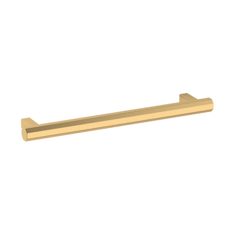 4418 Octagonal Pull, 6" CTC, Satin Brass