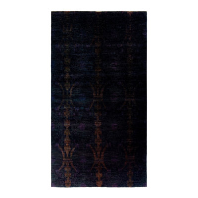 Curtistine One-of-a-Kind 7' 10" X 14' 4" New Age Wool Area Rug Black