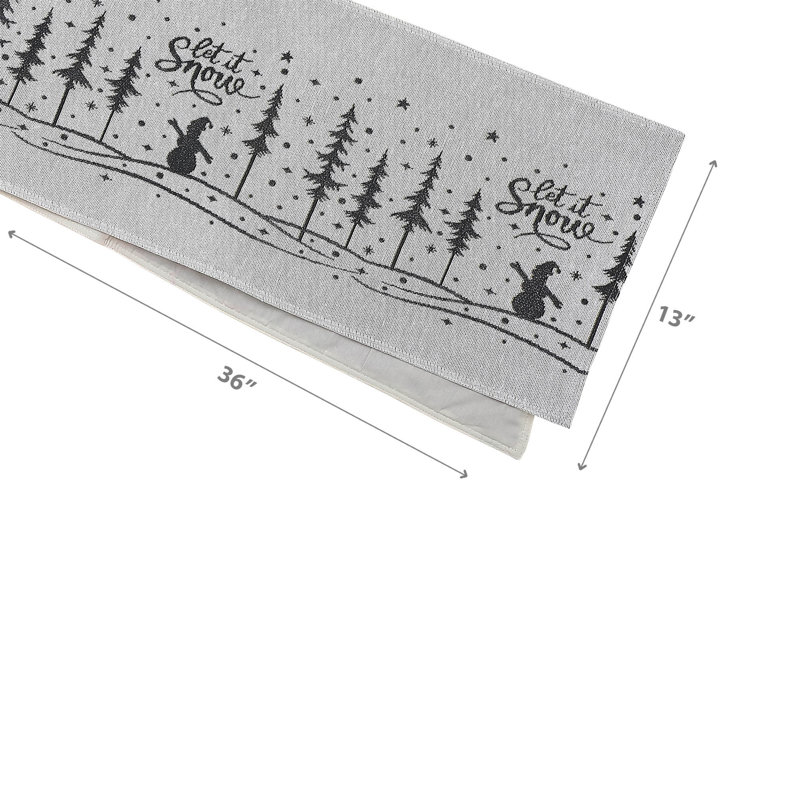 Tapestry Table Runner Let It Snow, 1