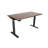 Skyscraper Electric Height Adjustable Standing Desk, Dual Motor and Digital Control with Memory, 48x30, Walnut Block Top with Black Frame-765077058-699237053