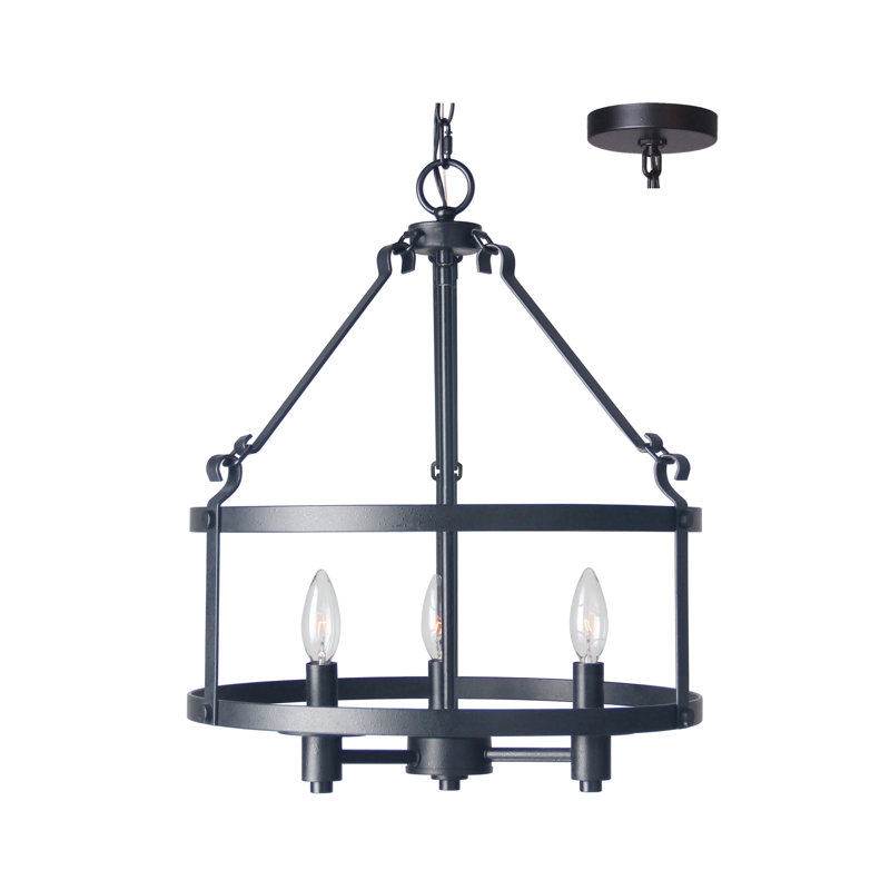 Lustre cylindrique 3 lumières lanterne Revere