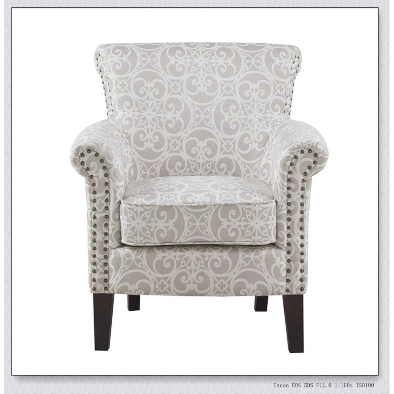 Fauteuil club à dossier étroit Brooke