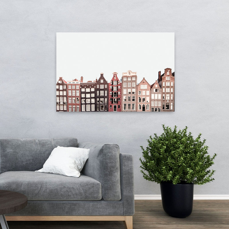Amsterdam Abstract Contemporary Architecture City Wall Art Print, 32" H x 48" W
