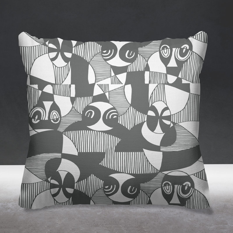 Housse et insert de coussin extérieur d'extérieur, L 15 po x H 15 po, Gris