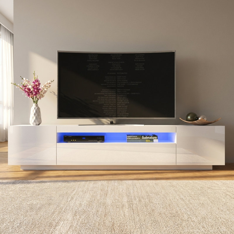 Meuble télé 78,7 po Miami, Blanc