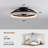 18" Black Flush Mount Ceiling Fan With Light, 6-Speed Quiet DC Motor, Dimmable LED For Bedroom-1712167328