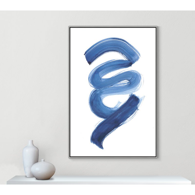 «Coppola Slinky Indigo I» par Filippo Ioco - reproduction d'art, H 61,5 po x l 41,5 po x P 2 po, Toile argentée