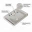Lavabo de salle de bain en céramique blanche de 71 cm (28 po) avec trois trous prépercés pour robinetterie et trop-plein