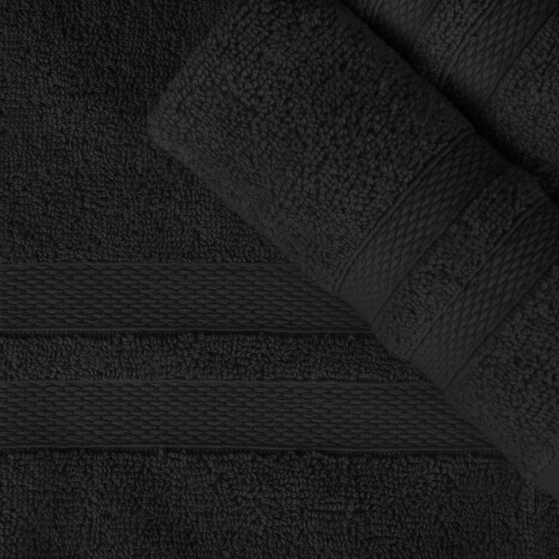 Ensemble de serviettes 3 pièces 100% coton Charie, Noir