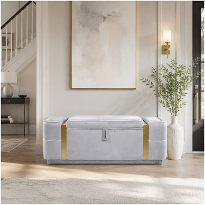 Banc de rangement avec repose-pieds Modern