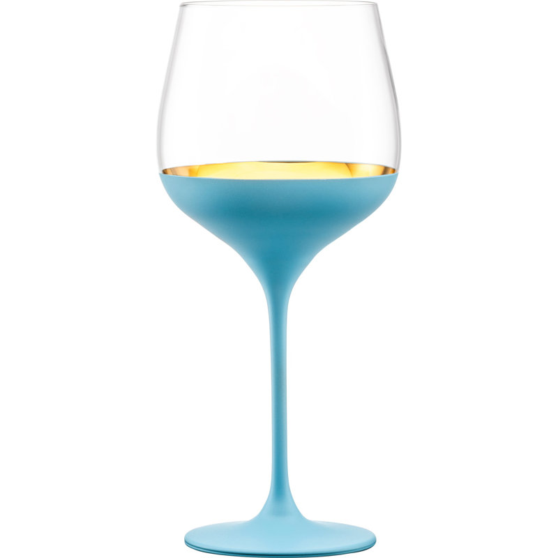 Grand verre bourgogne Oro24K, Bleu ciel
