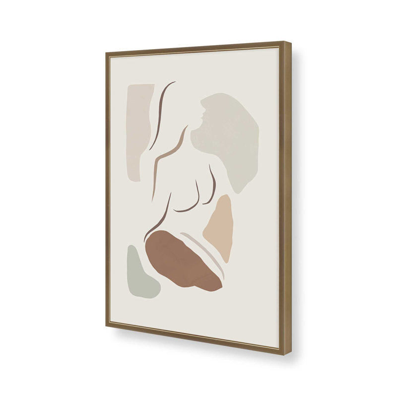 Soulful Contours, reproduction encadrée, H 15,25 po x l 12,25 po, Or brossé