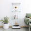 Vitrine blanche en verre sur pied avec 3 tablettes - Installation rapide pour le bureau, la chambre à coucher, le salon et le bureau